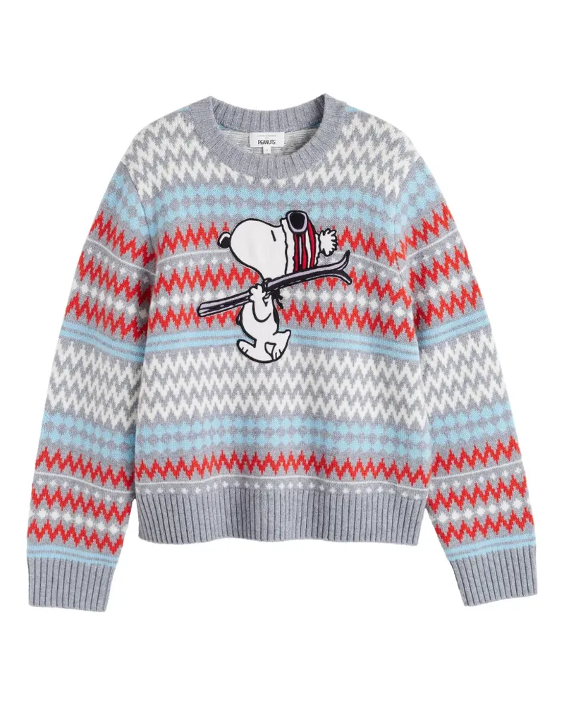 Chinti & Parker Snoopy Ski Pullover mit Fairisle-Muster - Grau Grau