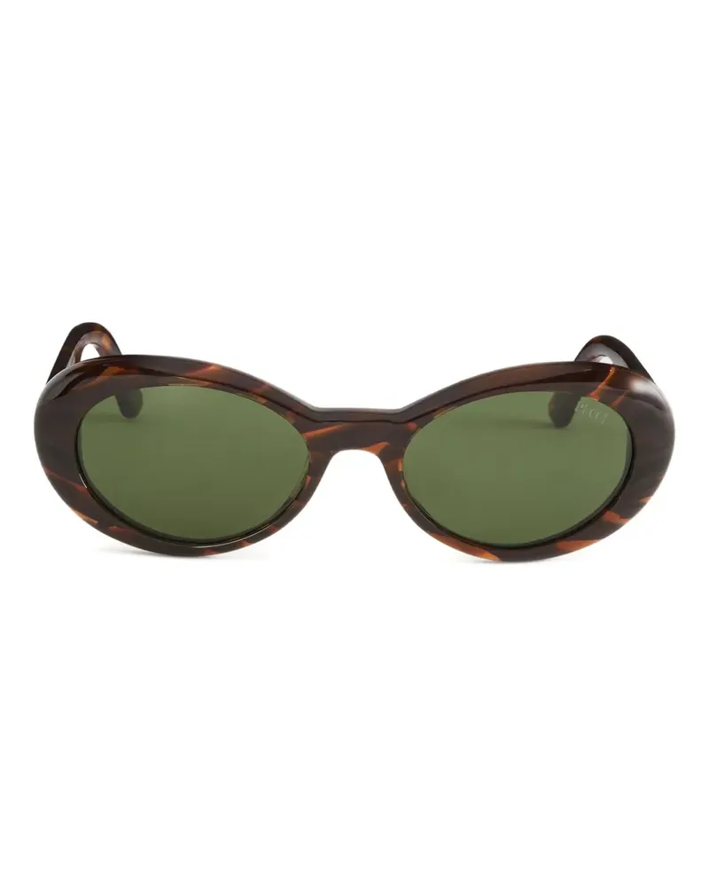 Emilio Pucci Sonnenbrille mit ovalem Gestell - Braun Braun