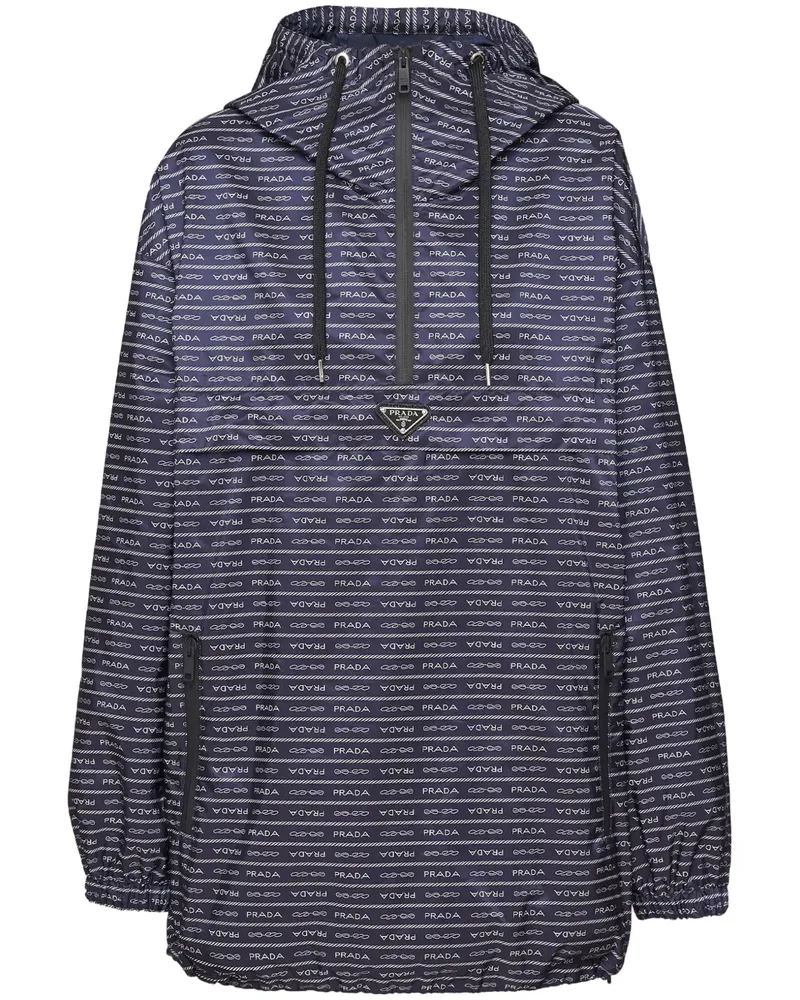 Prada Regenmantel mit Kapuze - Blau Blau