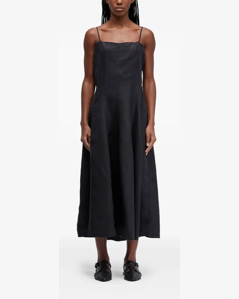 Osklen Midikleid mit Ziernähten - Schwarz Schwarz