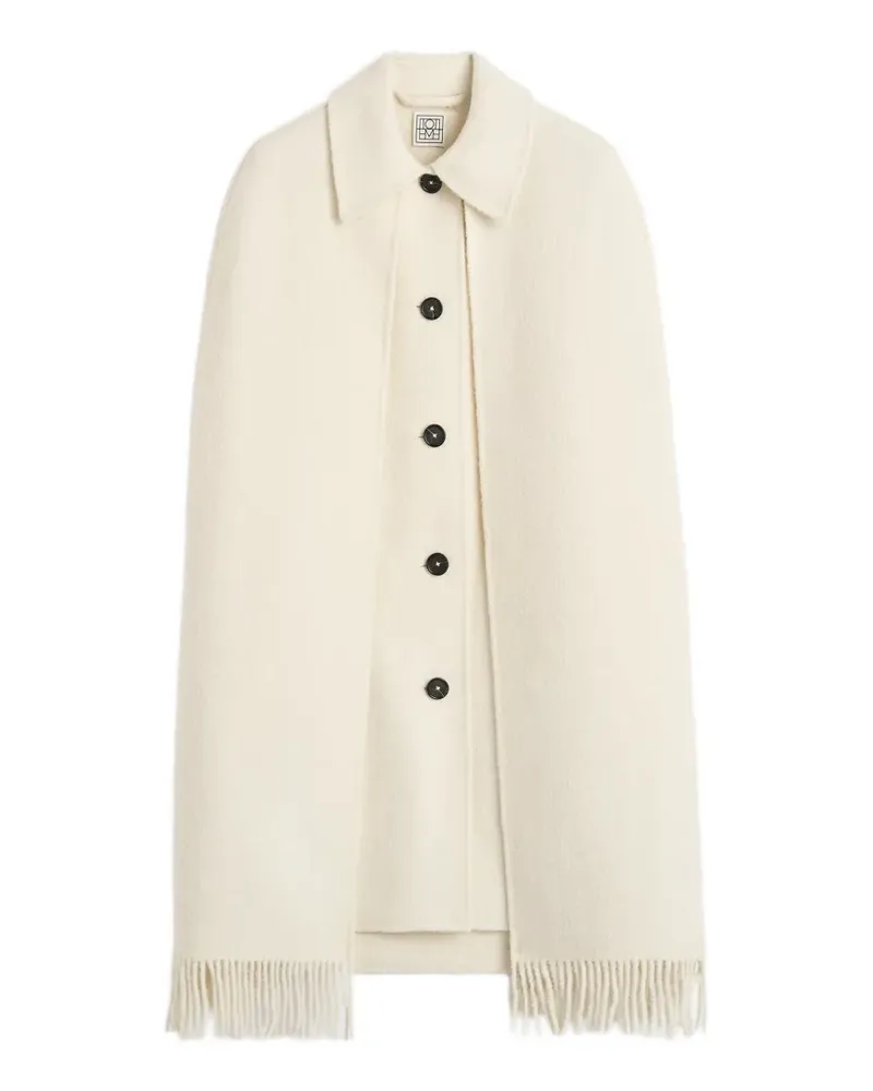 Totême Cape mit Fransen - Nude Nude