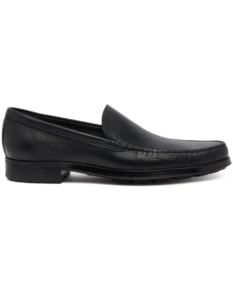 Bally Odeny Loafer aus strukturiertem Leder - Schwarz Schwarz