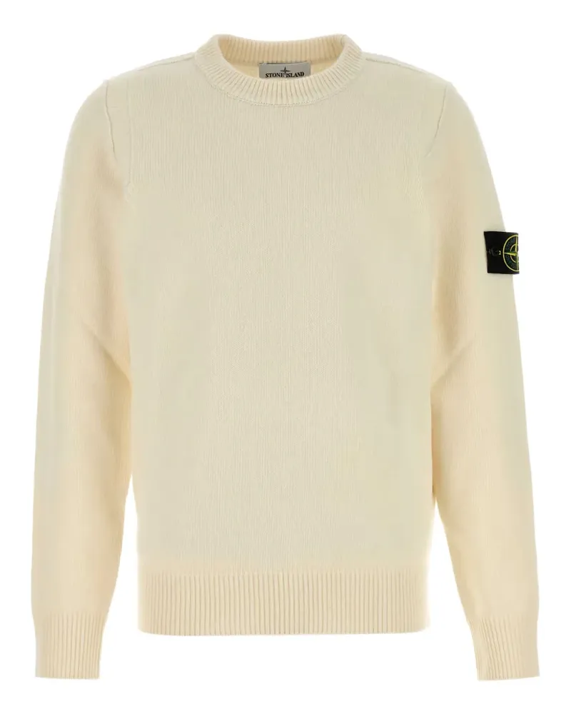 Stone Island Pullover mit Kompass-Patch - Nude Nude