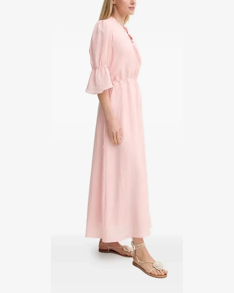 BRUUNS BAZAAR ArecaBBLusiel Midikleid mit Puffärmeln - Rosa Rosa