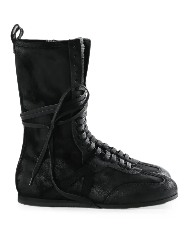 Ann Demeulemeester lace-up high-top sneakers - Schwarz Schwarz