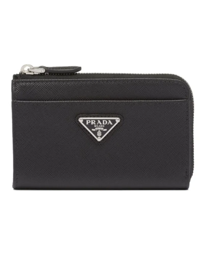 Prada Schlüsselanhänger mit Dreiecks-Logo - Schwarz Schwarz