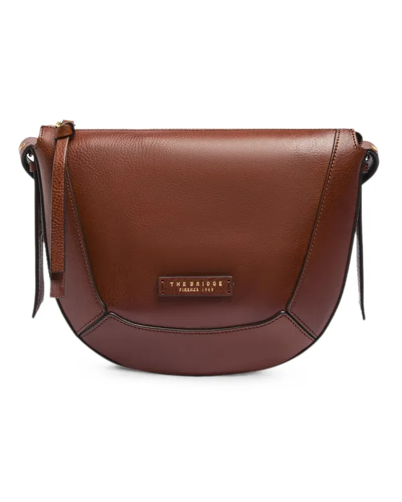 The Bridge Fedora pebbled leather shoulder bag - Braun Braun