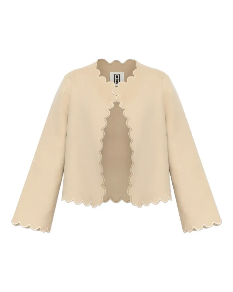 By Malene Birger Vibetta scalloped-edge jacket - Nude Nude
