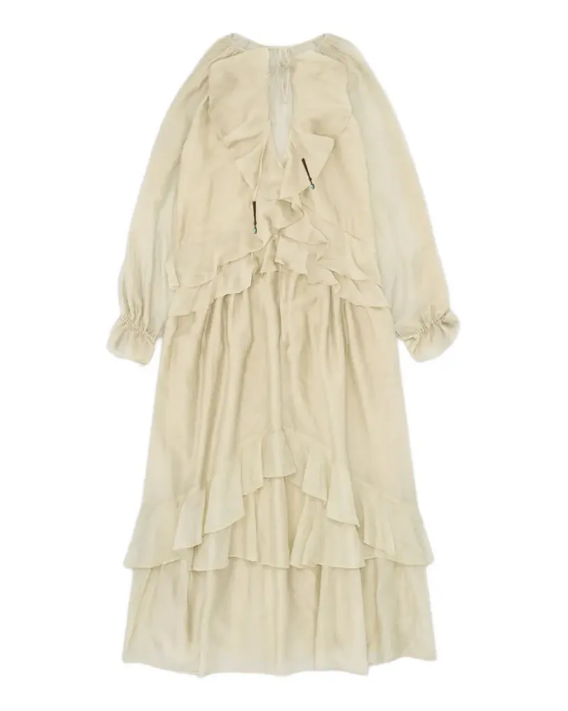 Fortela Ange ruffled dress - Nude Nude