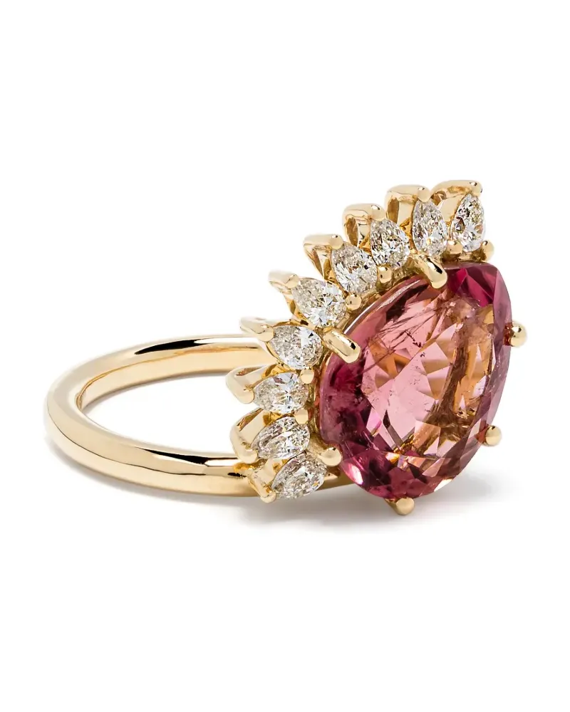 Pascale Monvoisin 18kt Sun Nº3 Gelbgoldring mit rosa Tourmalin Gold