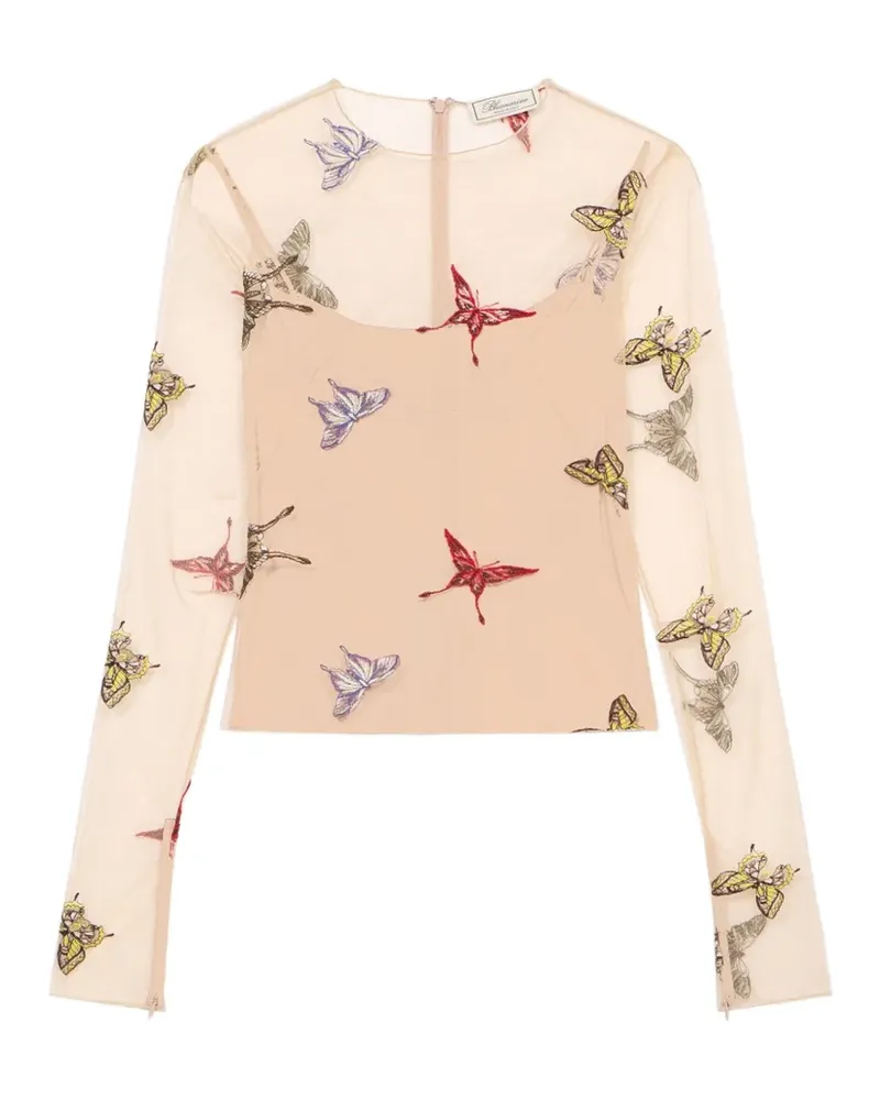 Blumarine Besticktes Oberteil - Nude Nude