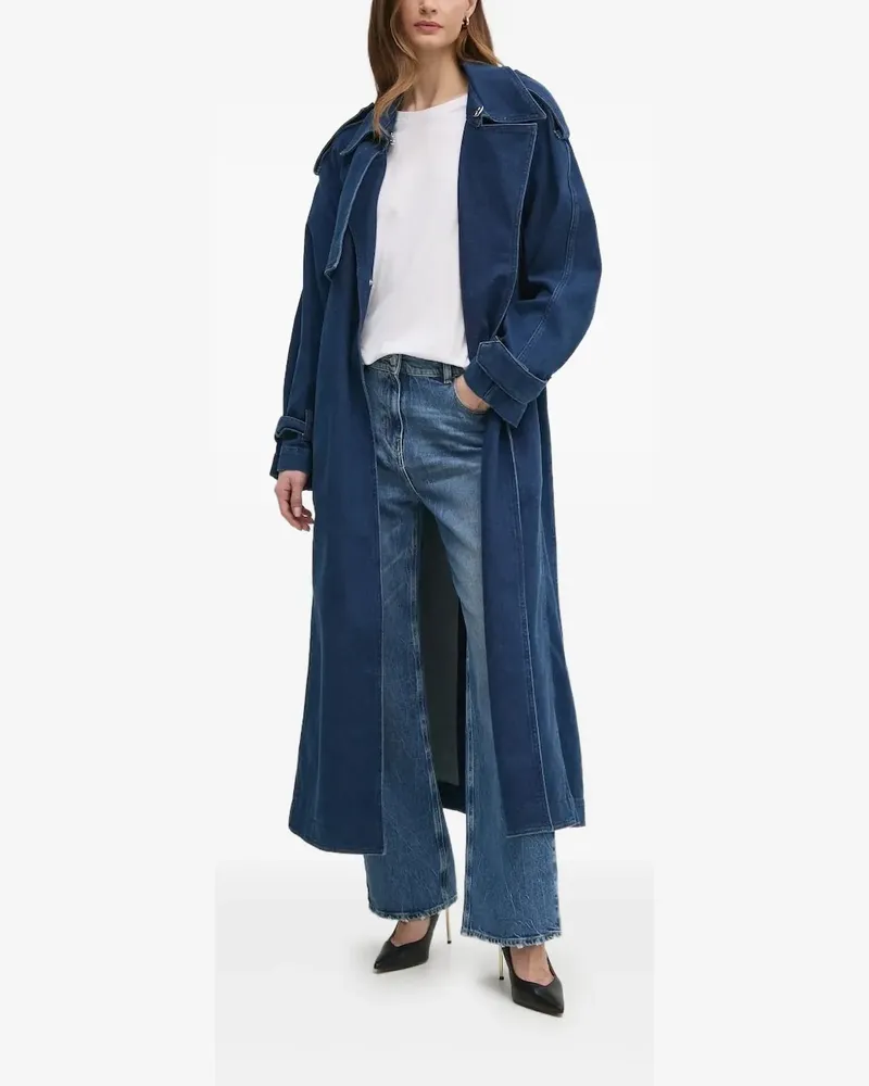 IVY & OAK Jeans-Trenchcoat mit Gürtel - Blau Blau