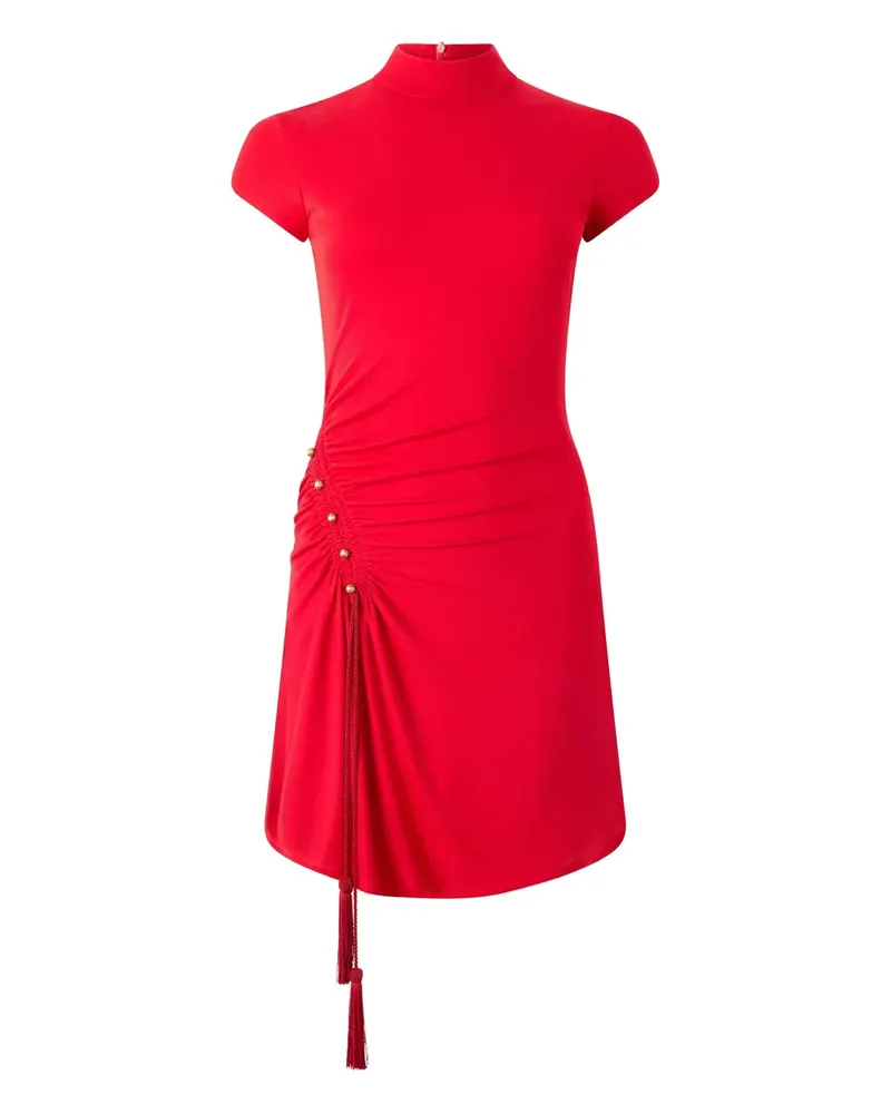 Roberto Cavalli Minikleid mit Raffung - Rot Rot