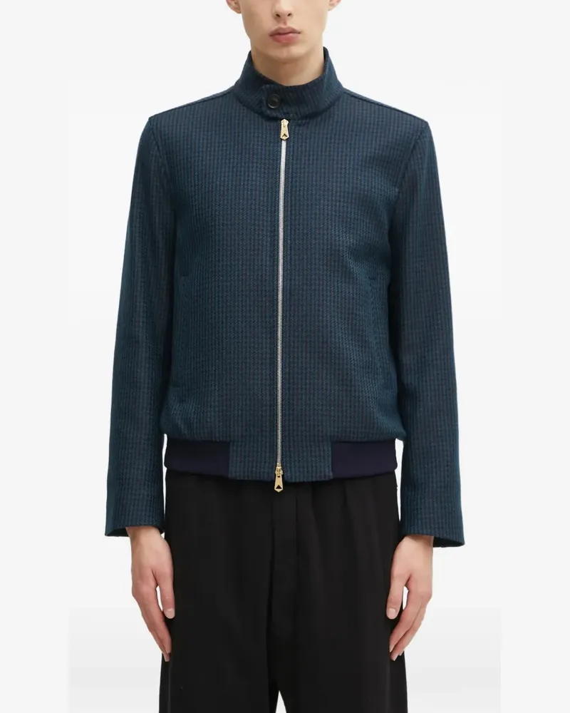 Paul Smith houndstooth zip jacket - Blau Blau