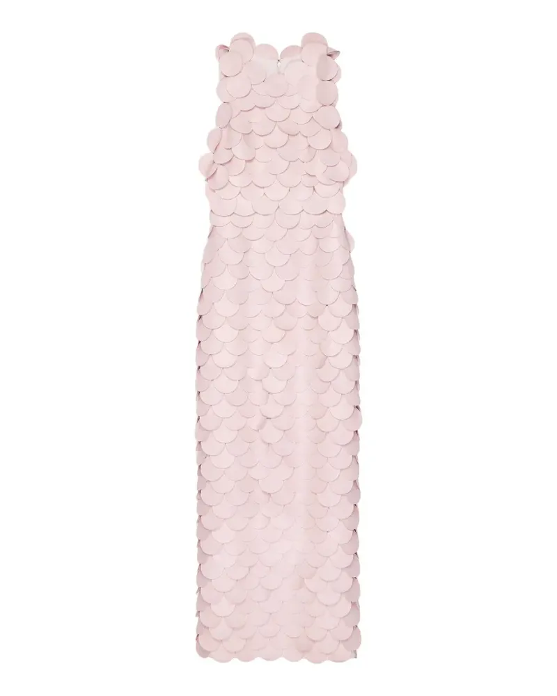 Givenchy Langes Kleid aus Leder mit Pailletten - Rosa Rosa