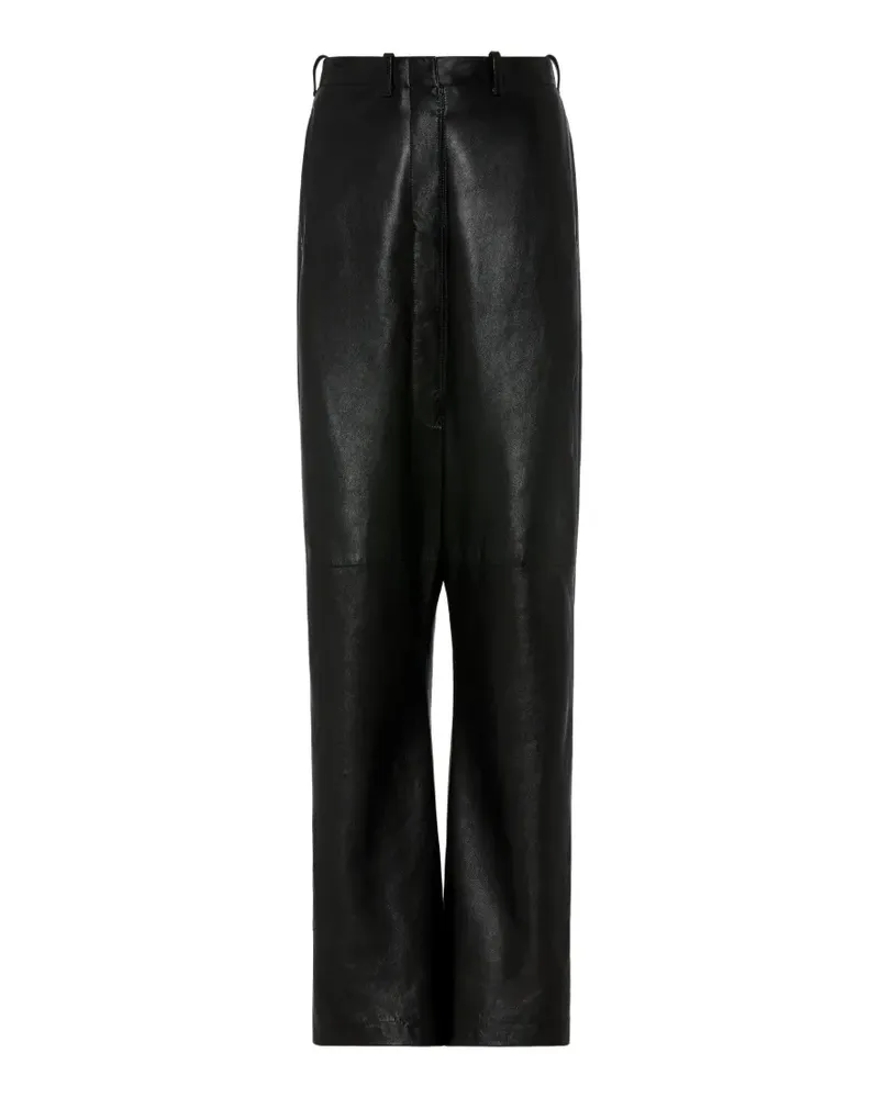 Maison Margiela Hose aus Leder - Schwarz Schwarz