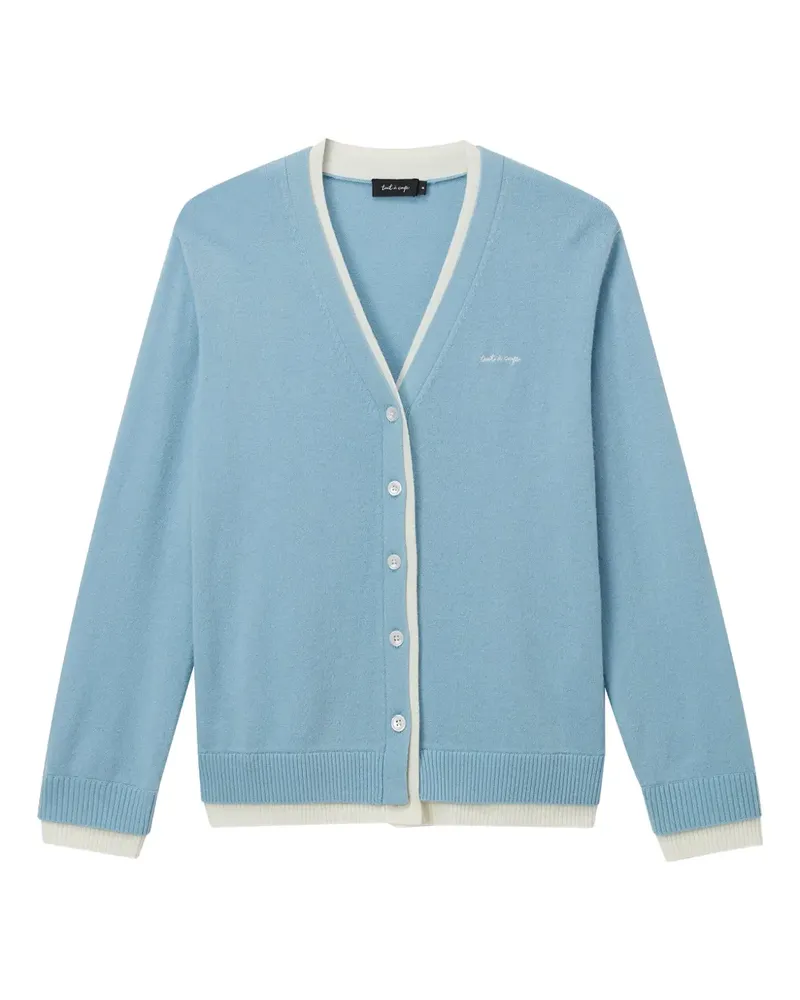 Tout a Coup Cardigan mit Logo-Stickerei - Blau Blau