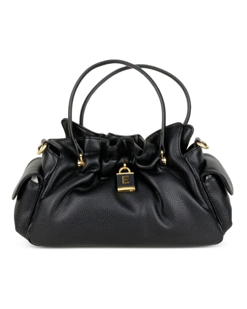 Ermanno Scervino Handtasche mit Logo-Schild - Schwarz Schwarz