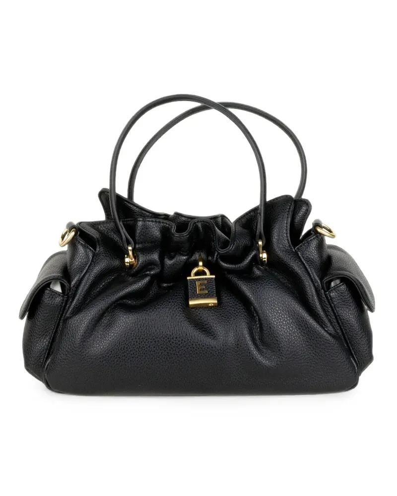 Ermanno Scervino logo-plaque gathered tote bag - Schwarz Schwarz