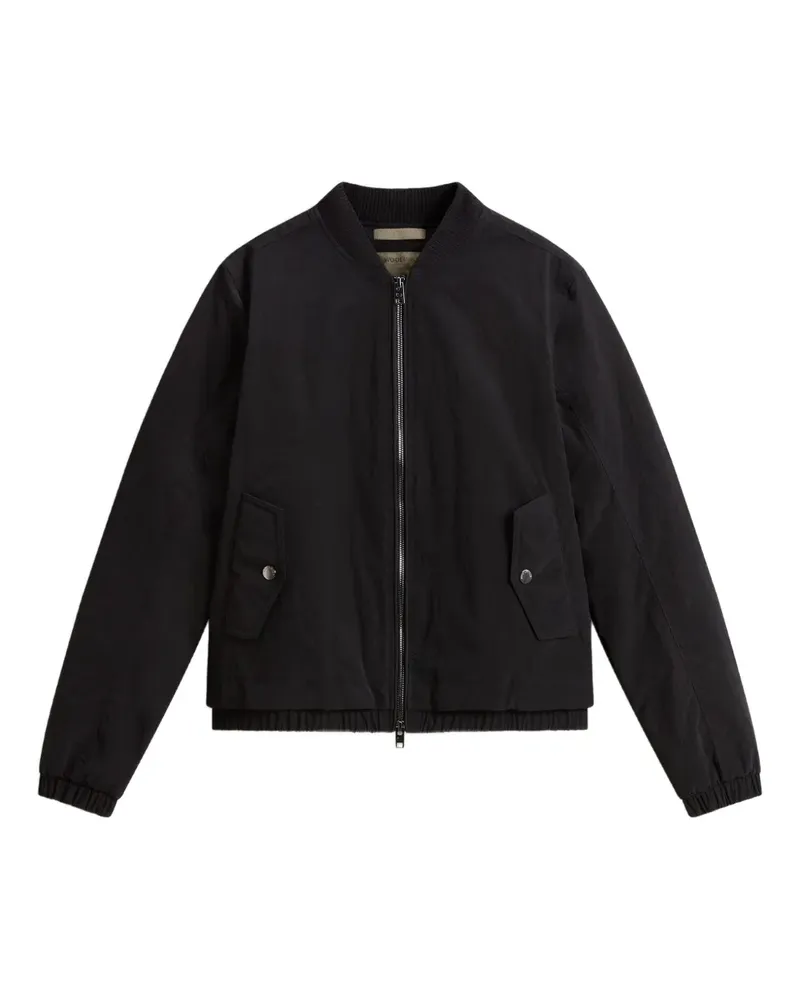 Woolrich Bomberjacke mit gerippten Bündchen - Schwarz Schwarz