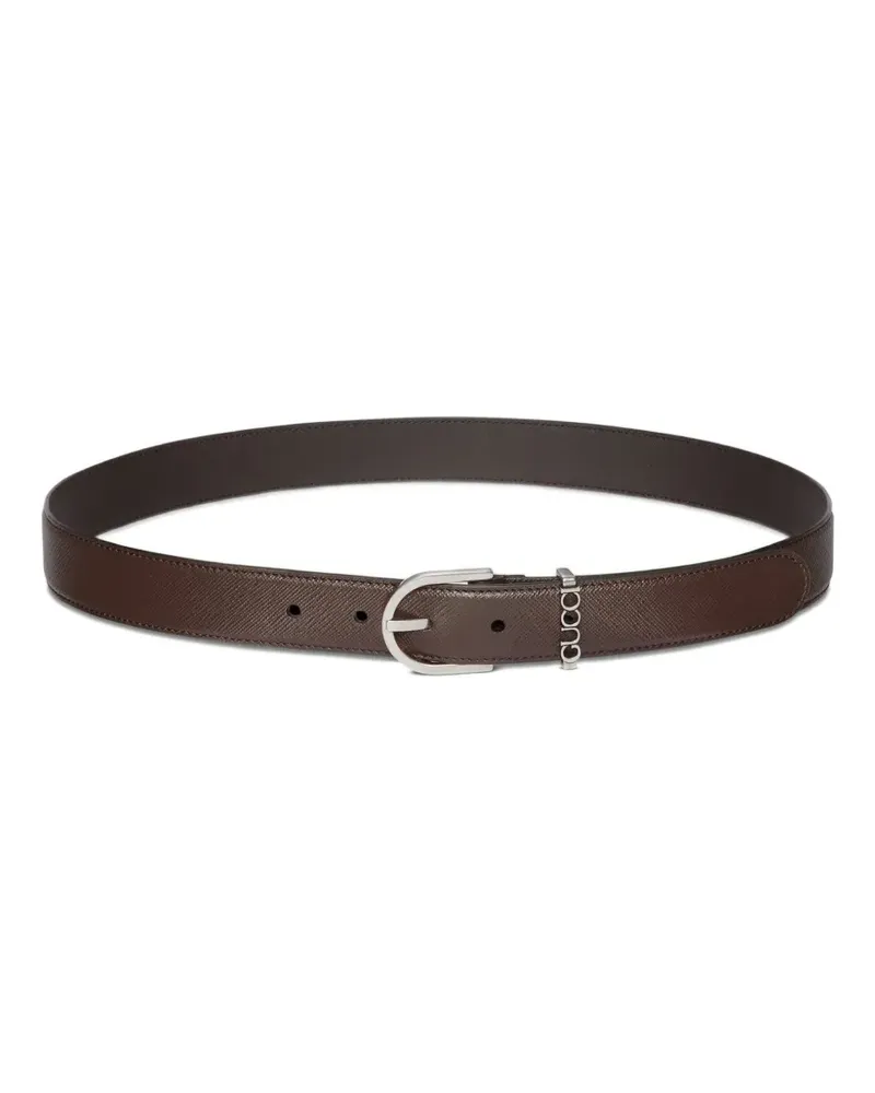 Gucci logo-buckle belt - Braun Braun