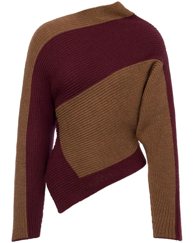 Philosophy Di Lorenzo Serafini Pullover in Colour-Block-Optik Braun