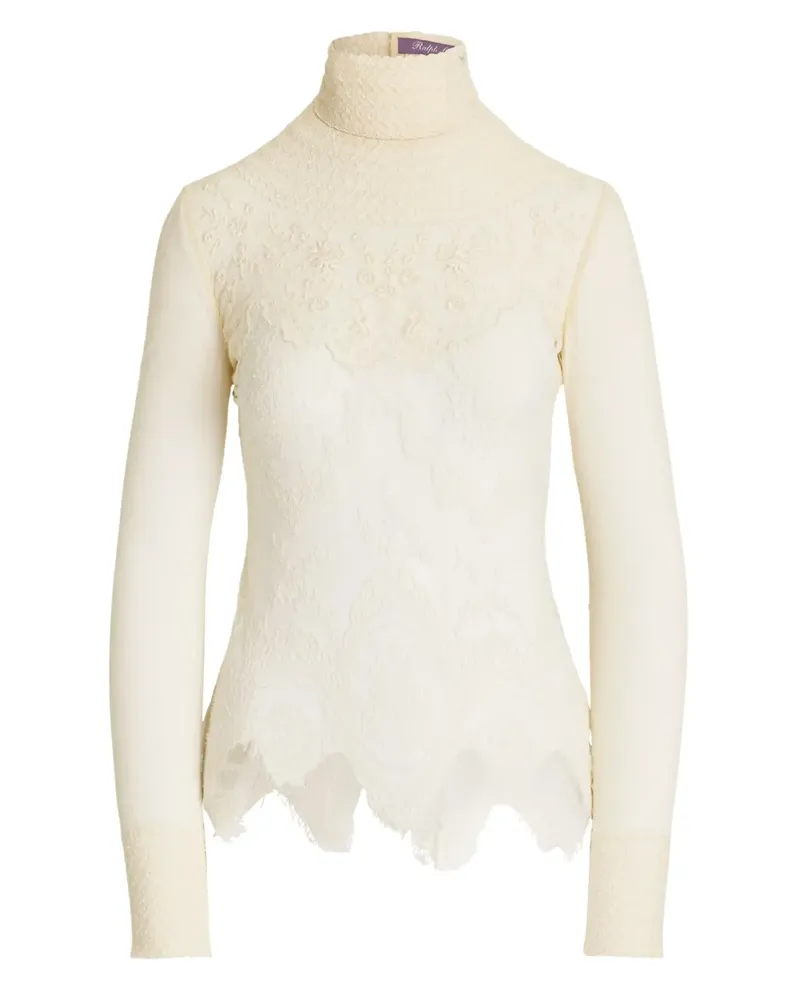Ralph Lauren Bluse mit Spitzendetail - Nude Nude