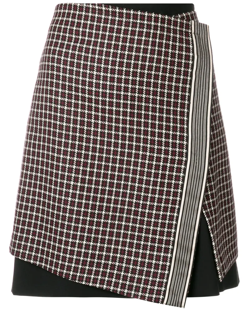 Etro asymmetrical layered check skirt - Weiß Weiß