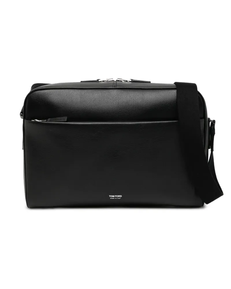 Tom Ford Schultertasche mit Logo-Print - Schwarz Schwarz