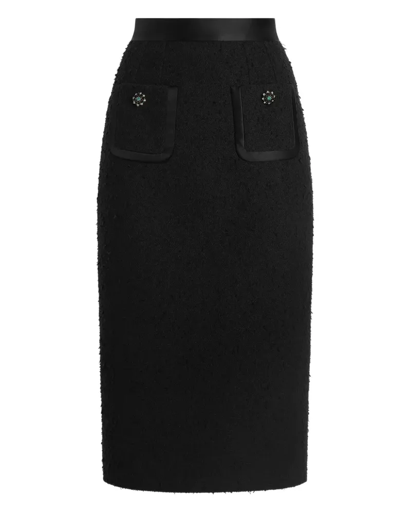Dolce & Gabbana Midirock mit geknöpften Taschen - Schwarz Schwarz