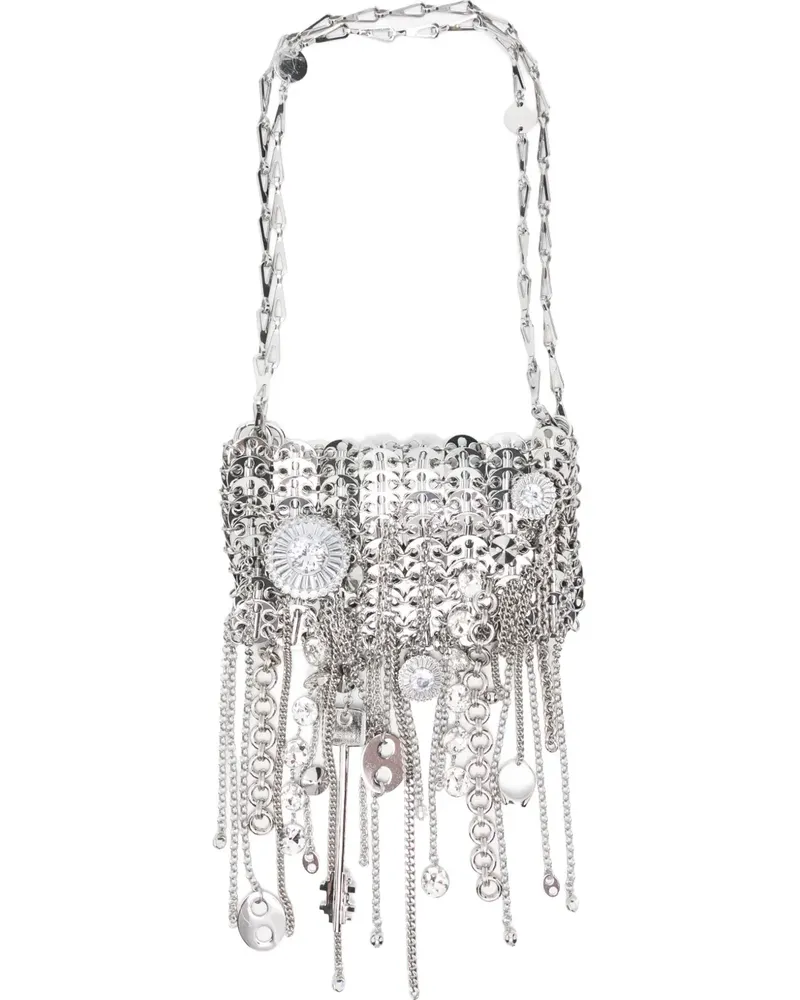 Paco Rabanne Hanging Charms Discs Shoulder Bag - Silber Silber