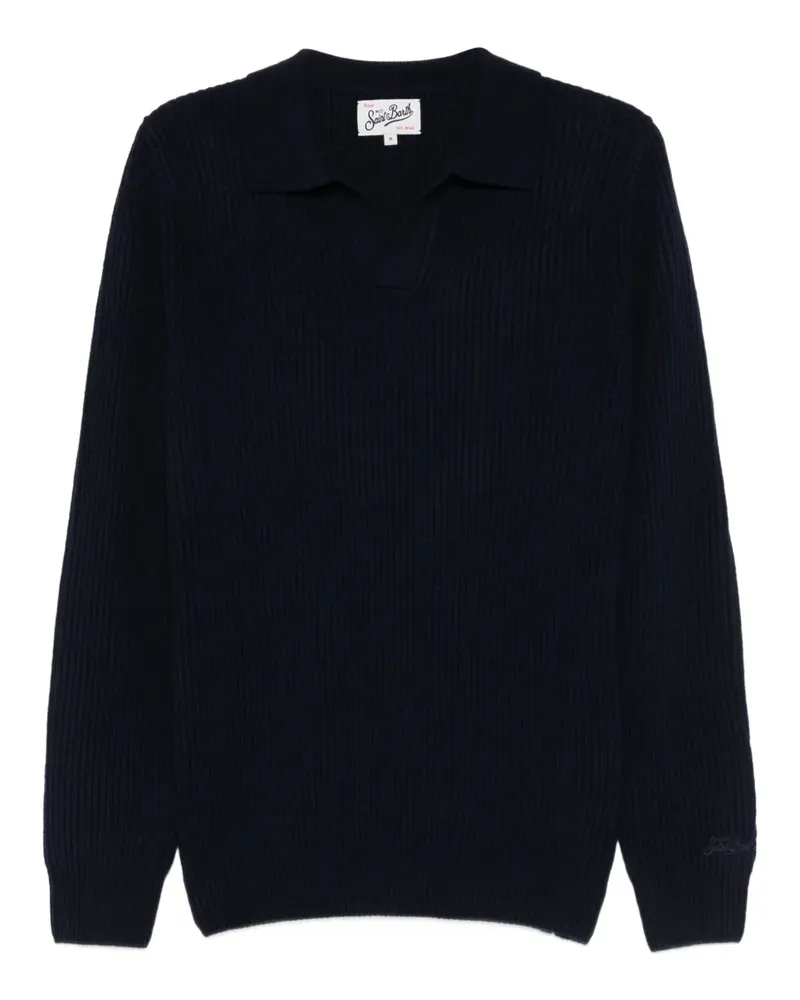 MC2 Saint Barth Pullover mit Poloshirtkragen - Blau Blau