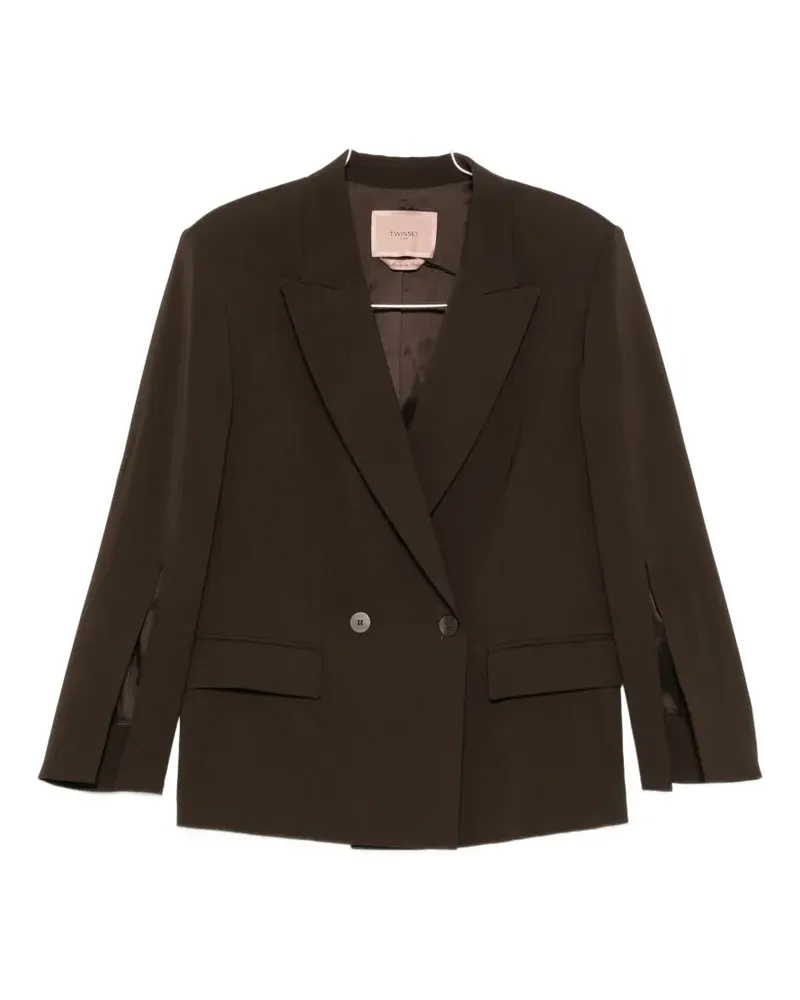 Twin-Set split-sleeve double-breasted blazer - Braun Braun