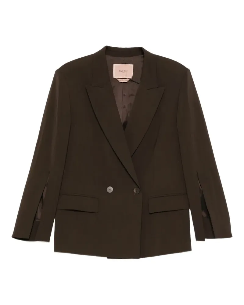 Twin-Set Doppelreihiger Blazer - Braun Braun
