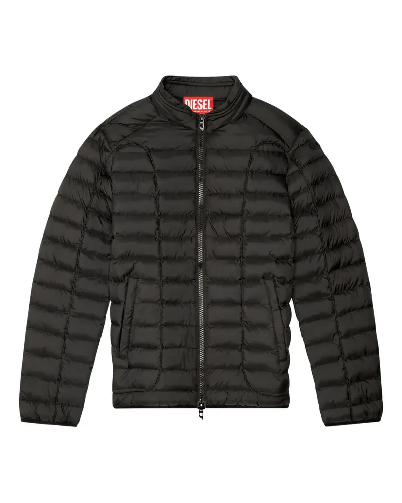 Diesel W-Pilot zip-up padded jacket - Schwarz Schwarz