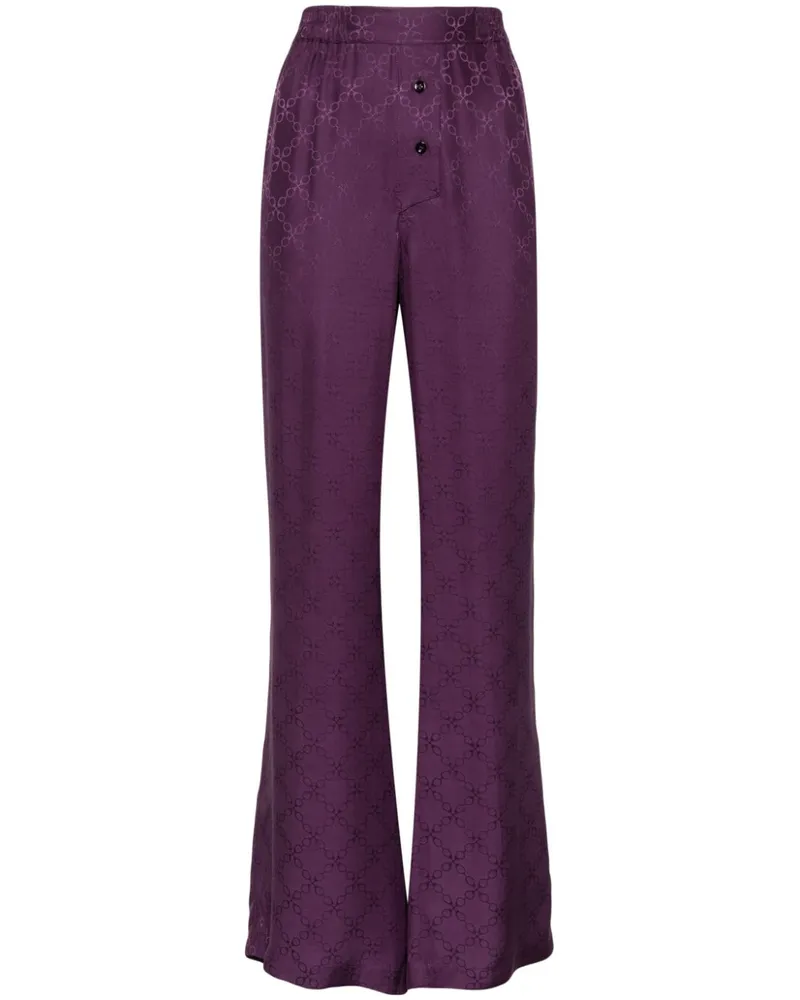Kiki De Montparnasse Jacquard-Boxerhose mit Handschellen - Violett Violett