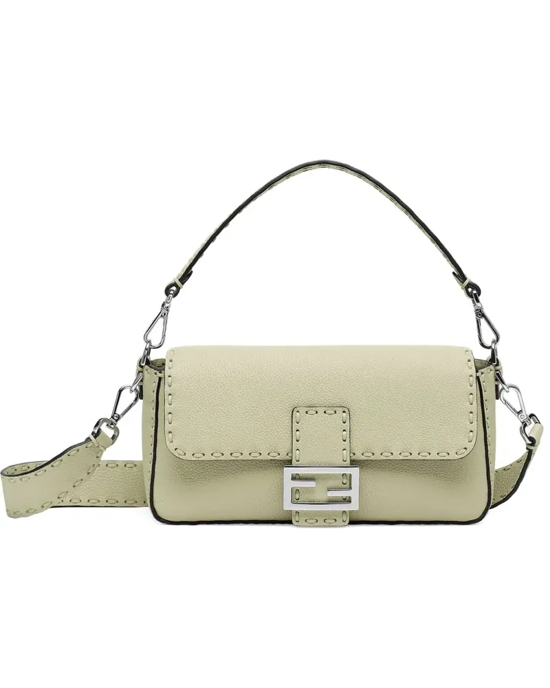 Fendi Mittelgroße Baguette Selleria Schultertasche - Grün Grün