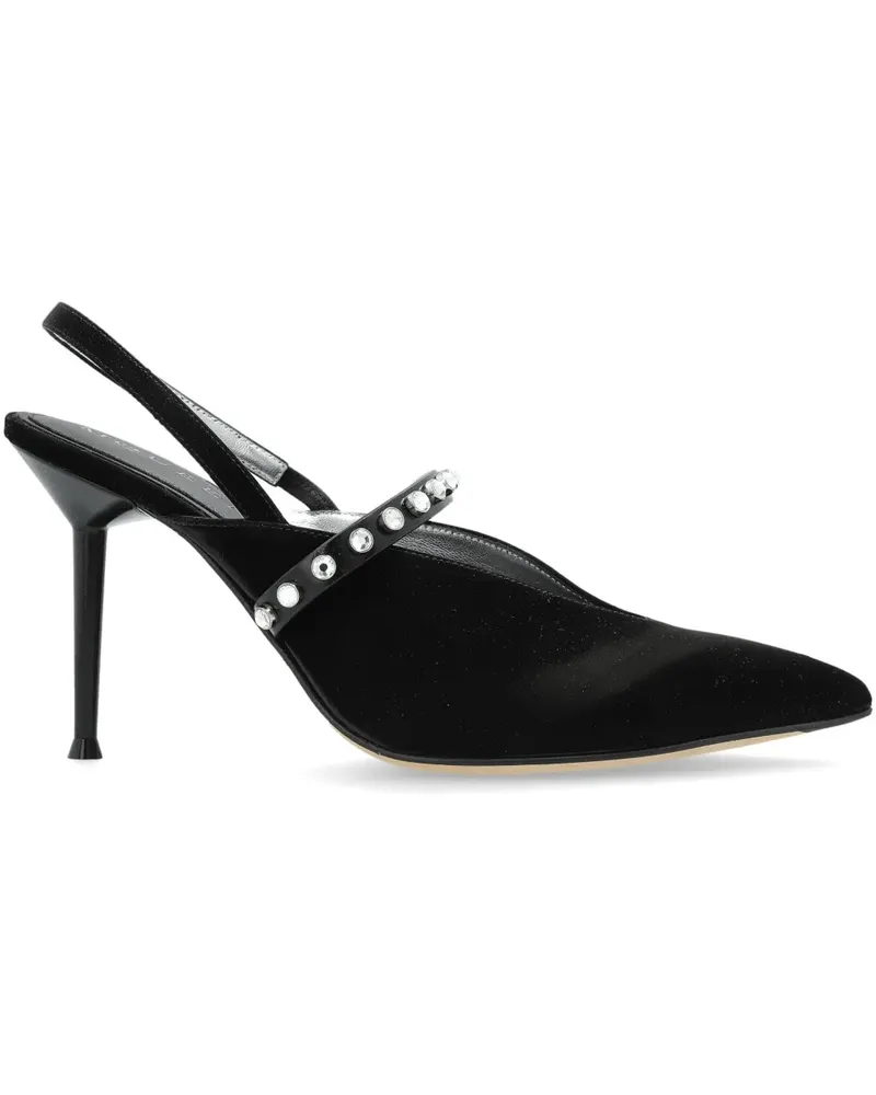 Alexander McQueen Slingback-Pumps mit Kristallen - Schwarz Schwarz