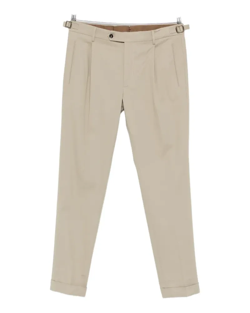 Berwich Retro Long pleated trousers - Nude Nude