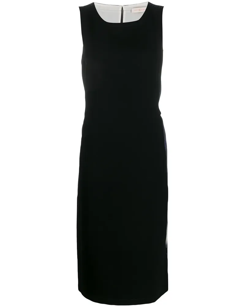 Tory Burch Gestreiftes Midikleid - Schwarz Schwarz