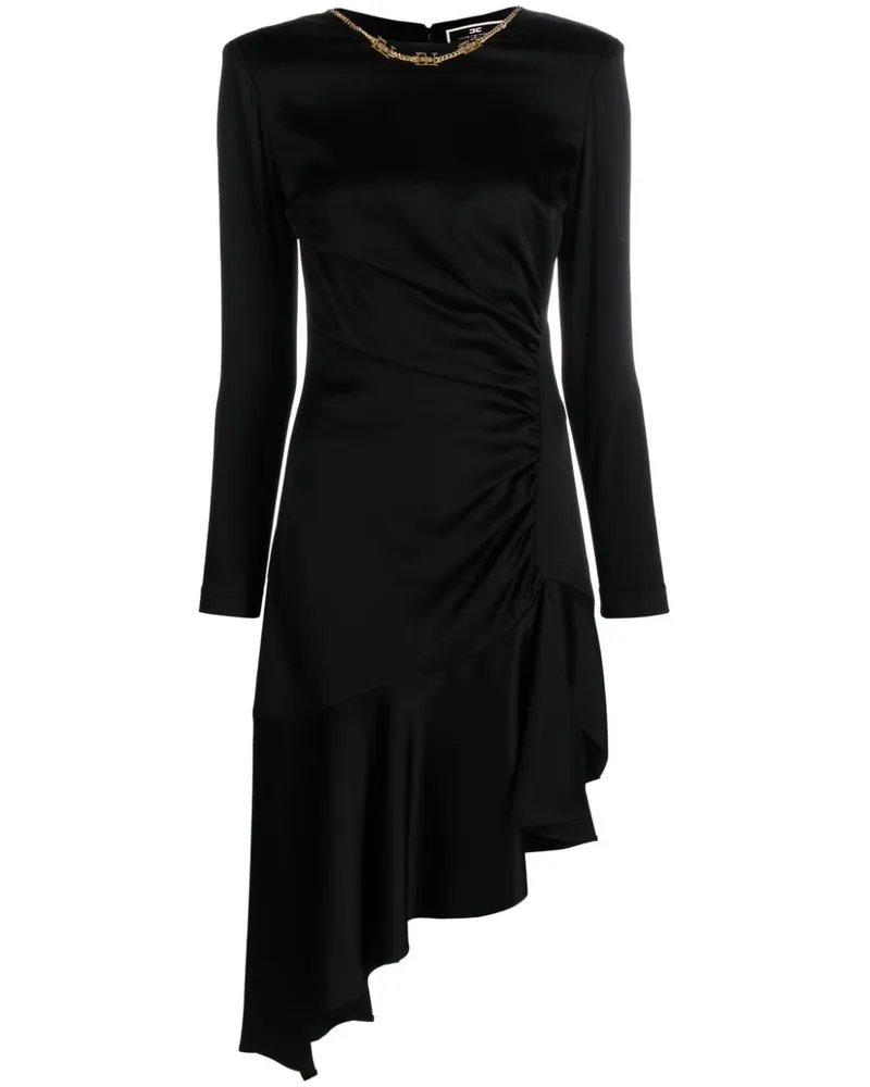 Elisabetta Franchi Asymmetrisches Midikleid Schwarz