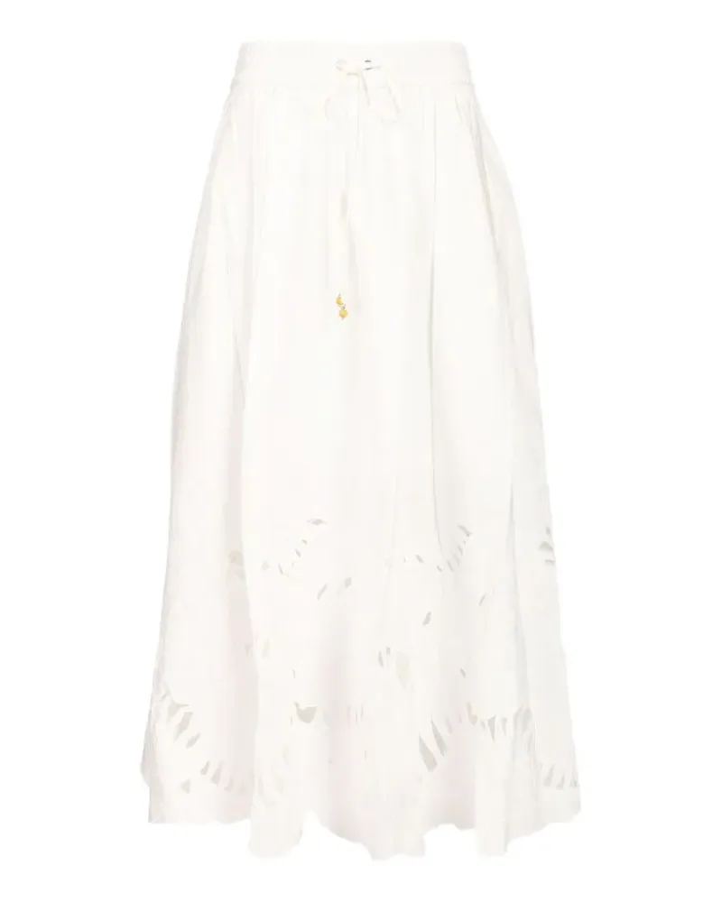 Zimmermann Mahon cut-out midi skirt - Weiß Weiß