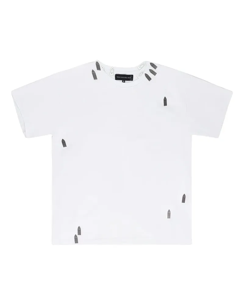 WHO DECIDES WAR Kurzärmeliges Hardware T-Shirt - Weiß Weiß