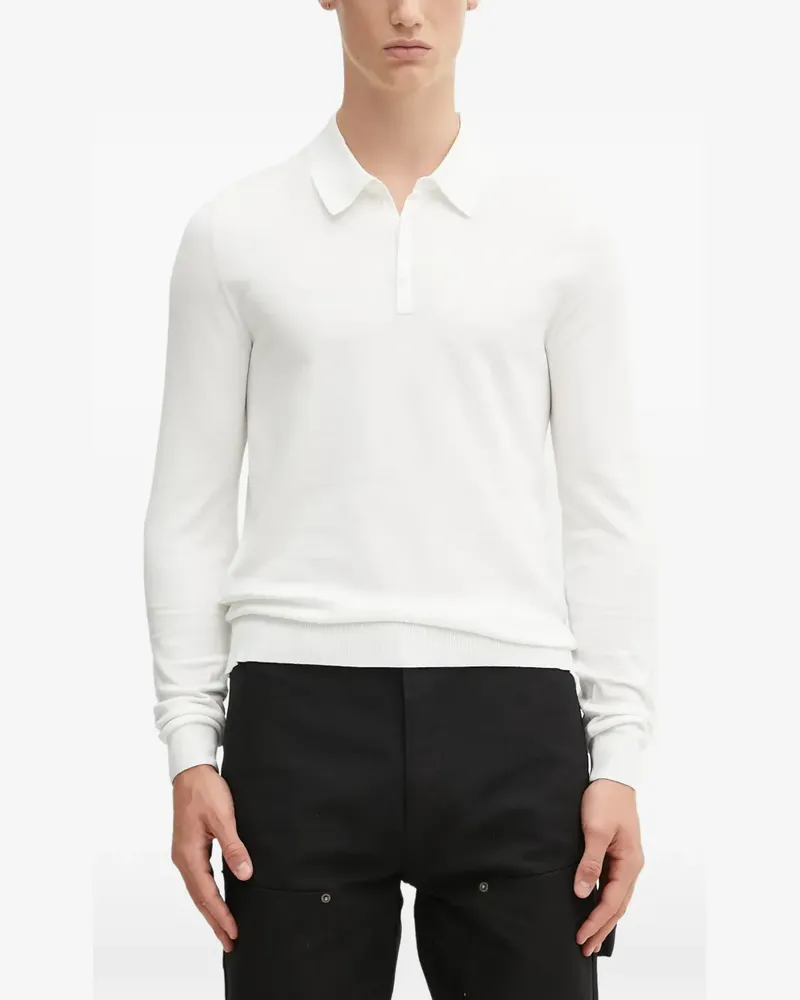 HUGO BOSS Gestricktes Poloshirt - Weiß Weiß
