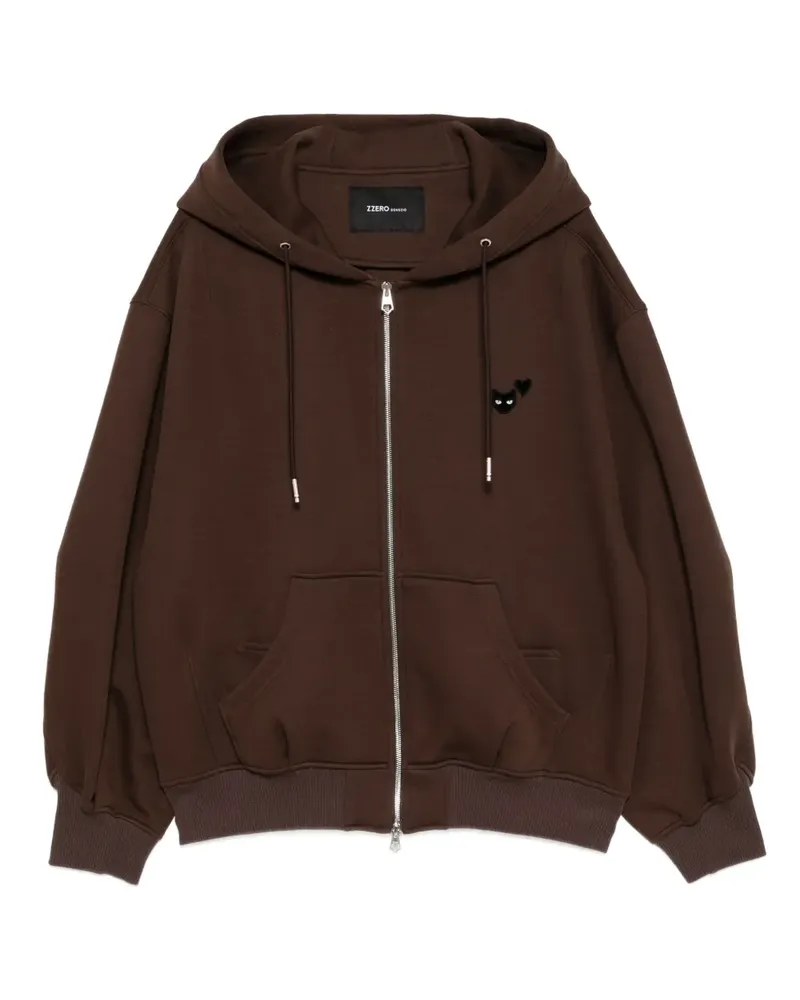 SONGZIO Hoodie mit Panther-Stickerei - Braun Braun