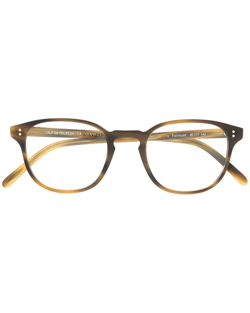 Oliver Peoples Fairmont Brille mit rundem Gestell - Braun Braun