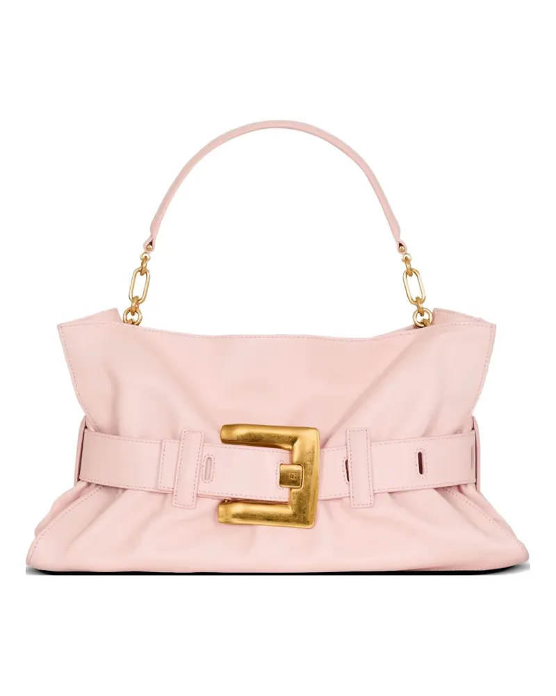 Balmain medium Anthem bag in smooth leather - Rosa Rosa