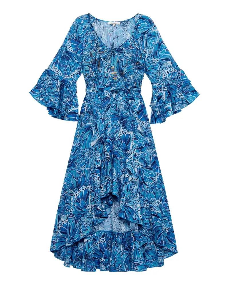 Maliparmi Kleid mit Schmetterling-Print - Blau Blau