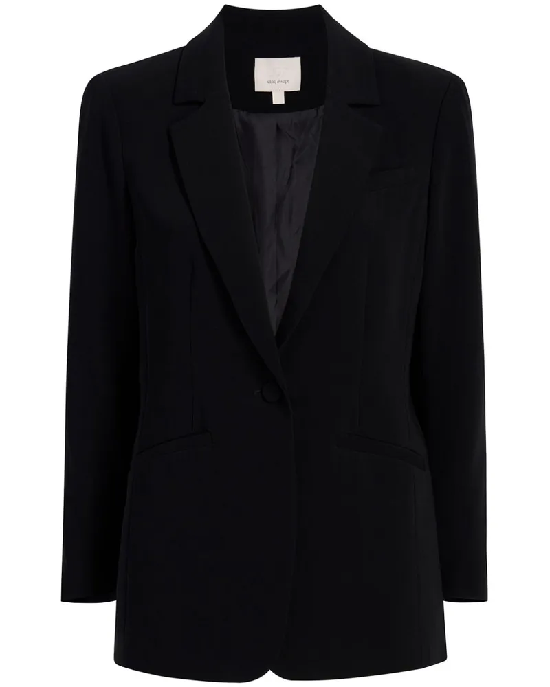 Cinq à Sept Karlie Blazer mit fallendem Revers - Schwarz Schwarz