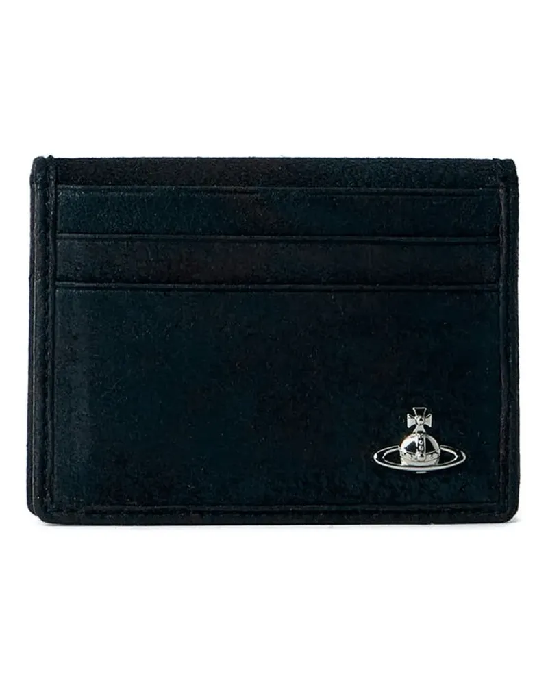 Vivienne Westwood logo leather cardholder - Schwarz Schwarz